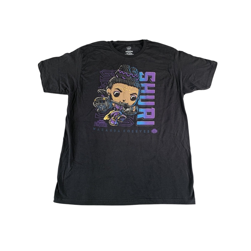Black Panther Shuri Shirt Mens Large Marvel Wakanda Forever Funko Pop Tee 2022